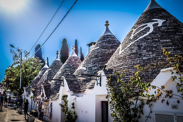 Stone trulli in Alberobello's Rione Monti district