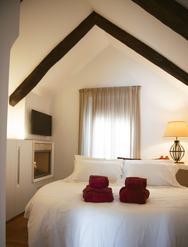 Camera da letto romantica suite san martin con camino