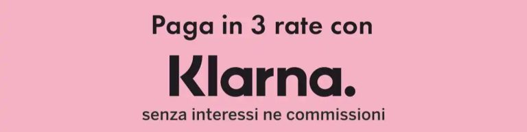 paga la suite in 3 rate con klarna
