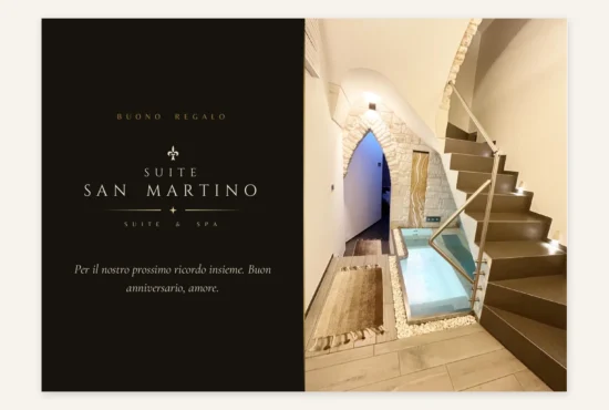 Anteprima del buono regalo Suite San Martino con dedica di anniversario