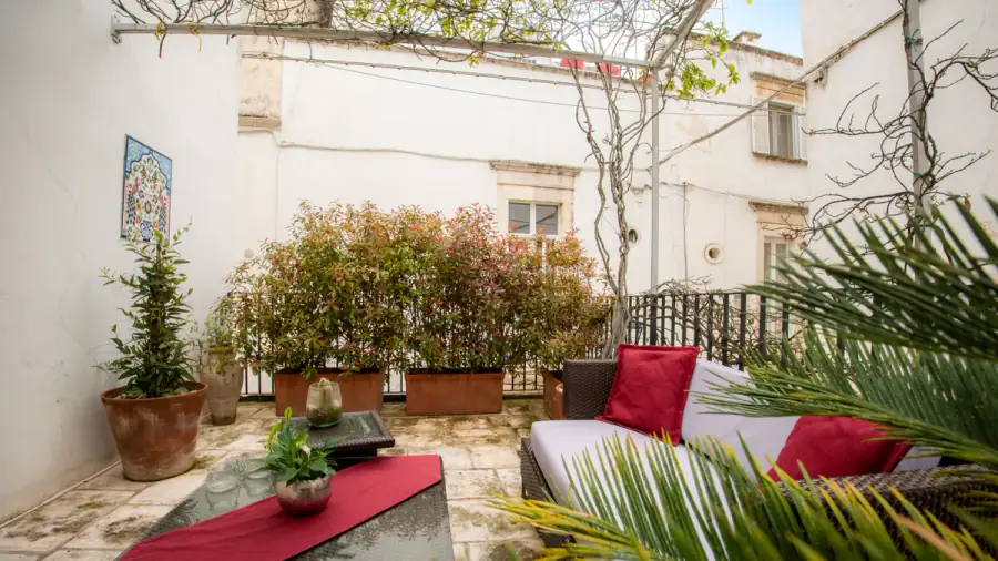 Terrazza privata per momenti di relax nella Suite San Martino a Martina Franca
